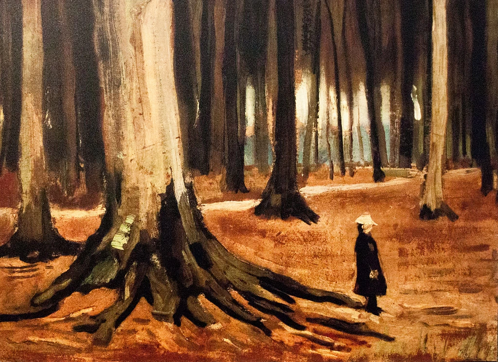  228-Vincent van Gogh-Ragazza nel bosco, 1882 